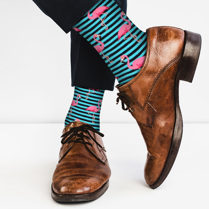 Casual Designer Trending Animal Socks - Flamingo for Men and Women