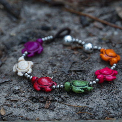 Sea Turtle Turquoise Boho Bracelet