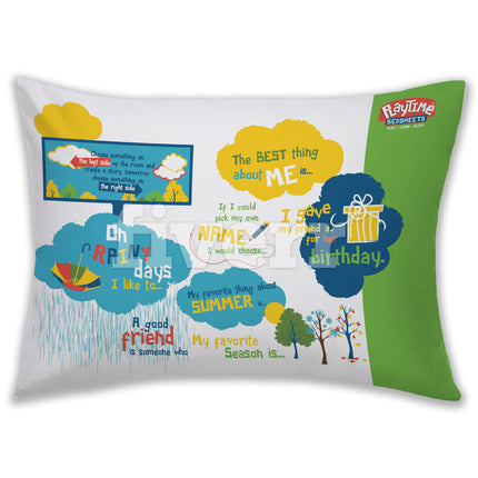 Playtime Story-Time Pillowcase. Over 20 starter sentences and Images.
