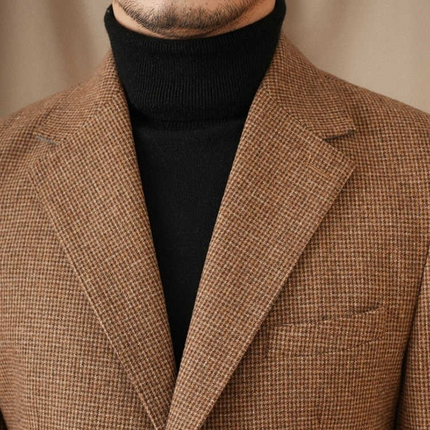 WoolRetro™ – Slim Fit Houndstooth Vintage Coat