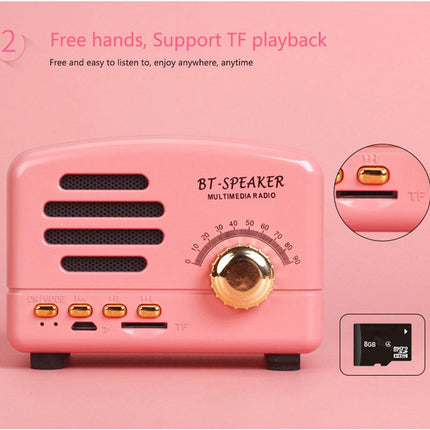 Retro Wireless Mini Speakers Stereo Bluetooth Speakers