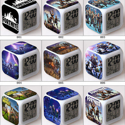 Fortnites Alarm Clock Colorful Flash Touch Light