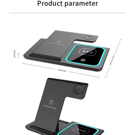 Foldable 3 In 1 Fast 15w QI Wireless Charging Station
