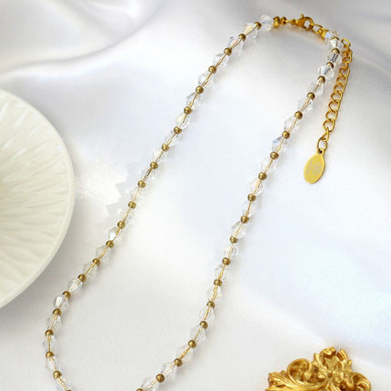 18 Karats Clear Austrian Crystals Choker