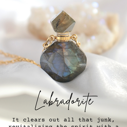 Luxury Mini Crystals Bottles | 24 Karats Natural Crystals Necklaces