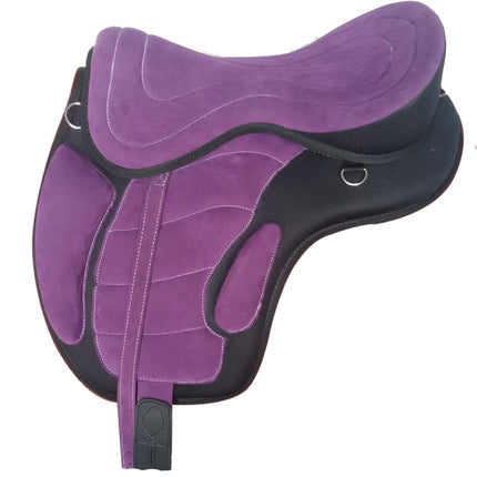 Treeless Synthetic Horse Saddle with Girth Size 12" to 18"