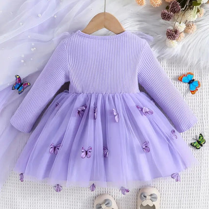 Girl's Lycra Floral Printed Frock Dress for Girls 1-2-YEARS