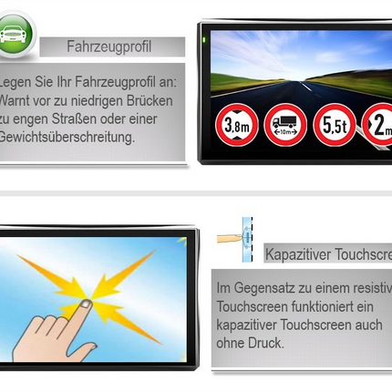 X7 7 inch GPS Navigation Device Car Europe Map