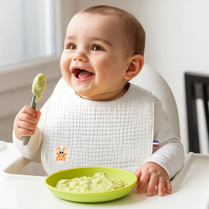 Organic Cotton Bib - White