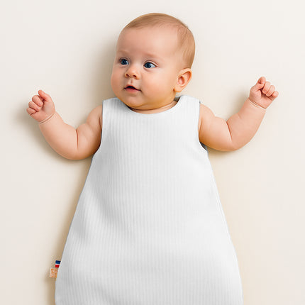 Organic Cotton Summer Sleeping Bag - White