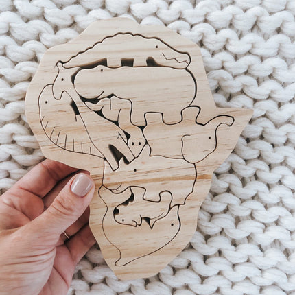 Afriland, Wooden Puzzle African Animals