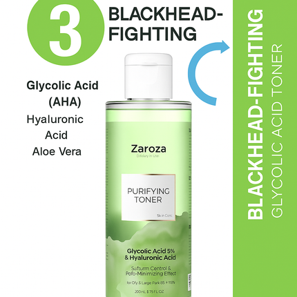 Green Tonic Purifying Pore Tightening Glycolic Acid Toner Purifying