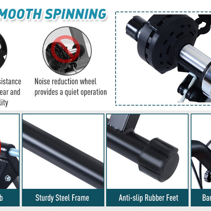 Soozier Indoor Magnetic Bike Bicycle Trainer Stand 5 Level Resistance