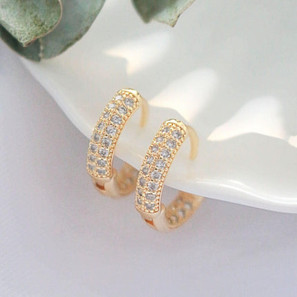24 Karats Cubic Zirconia Hoops