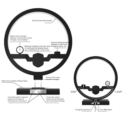 Fast Wireless Charger Dock Station EU PLUG Black