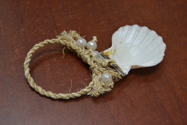 White Irish Seashell Hanger Beach Decor