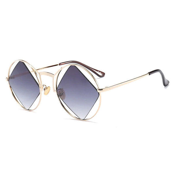 Round Diamond Centered Sunglasses