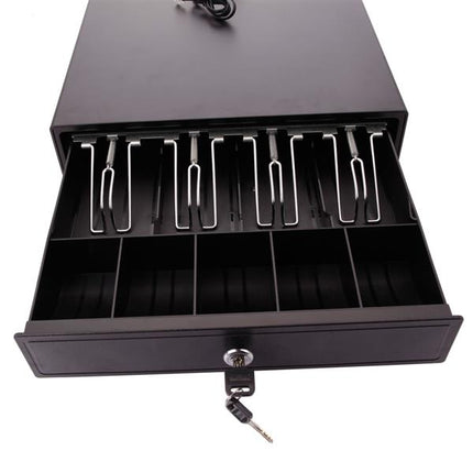 Home Commercial Use 4-Compartment 3 Lock Stainless Steel Cash Box
