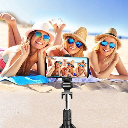 3 In 1 Tripod Bluetooth Selfie Stick with Fill Light for Smartphone