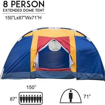 Easy Set Up Outdoor 8 Person Camping Tent