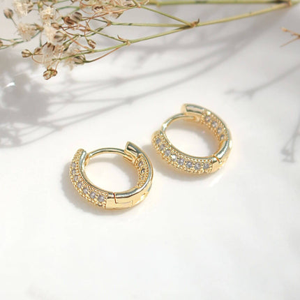 24 Karats Cubic Zirconia Hoops