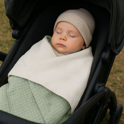 Organic Cotton Fleece Blanket -  Green