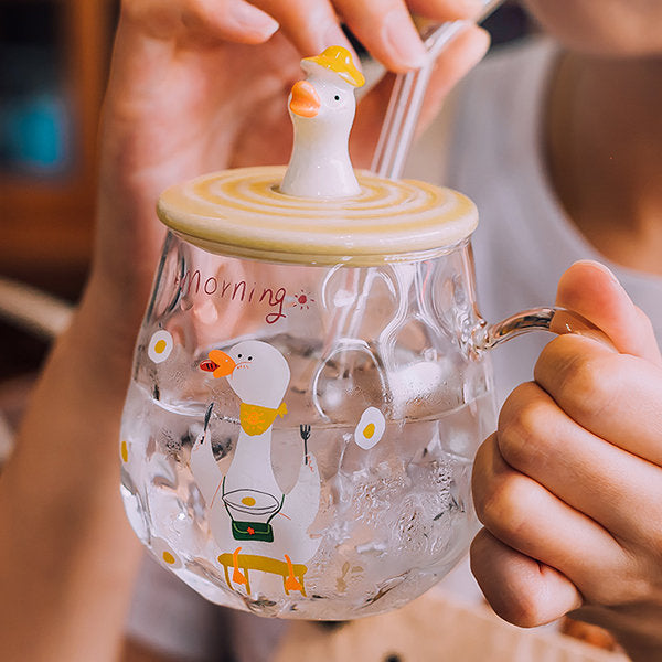 Duckling Glass Cup