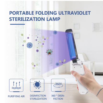 Portable UV disinfection stick folding handheld sterilizing lamp