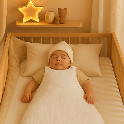Organic Cotton Winter Sleeping Bag - White