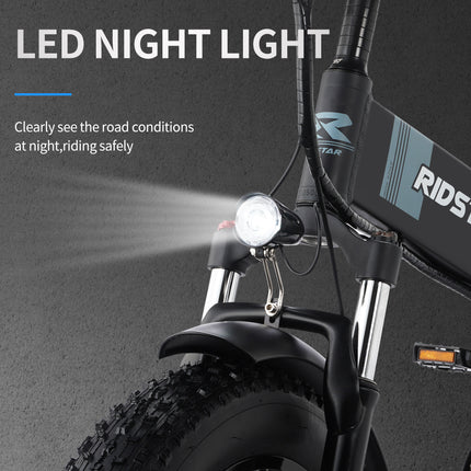 RIDSTAR™ 20" Electric Mountain Bike – 1000W – Up to 60km Range ⚡