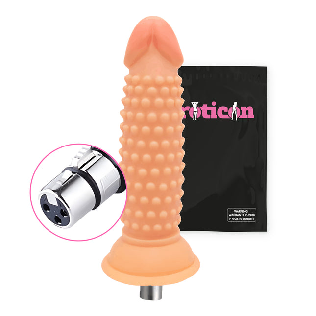 Dildo 13.3cm Long - With Ribbing - 3XLR attachment