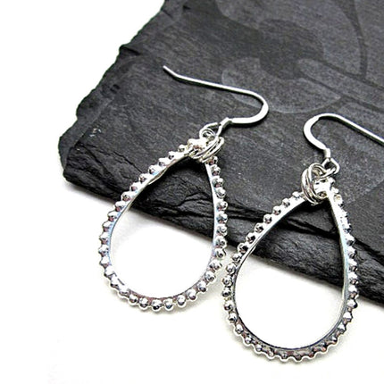 Silver Teardrop Dangles