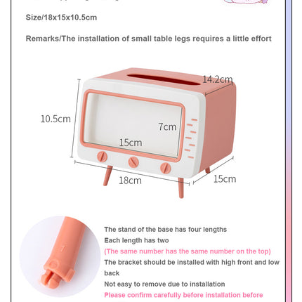 TV Tissue Box Household Tissue Storage Box Mobile Phone Stand Holder