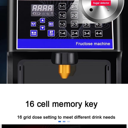 Automatic Sugar Syrup Dispenser 16 Grid Fructose Quantitative Machine
