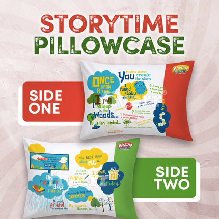 Playtime Story-Time Pillowcase. Over 20 starter sentences and Images.