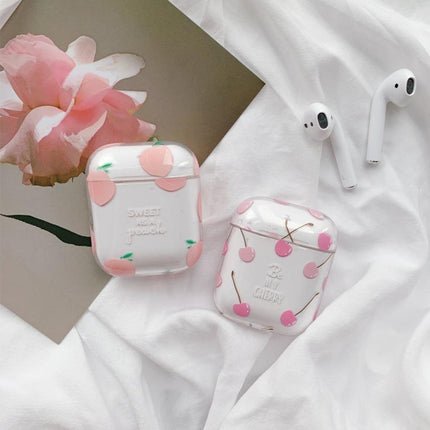 Cherry Transparent Apple AirPods Case