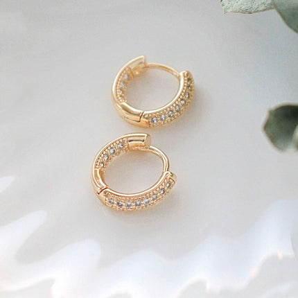 24 Karats Cubic Zirconia Hoops