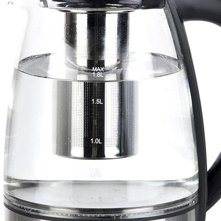 110V 1500W 1.8L Electric Glass Kettle with mesh filter