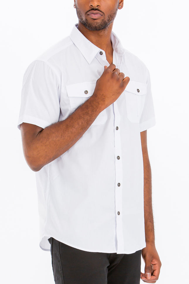 TWO POCKET BUTTON DOWN SHIRT M3555