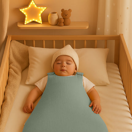 Organic Cotton Winter Sleeping Bag - Green
