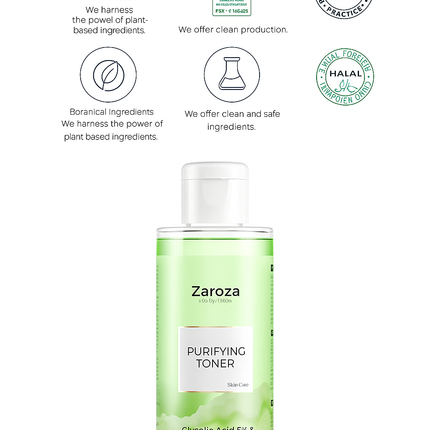 Green Tonic Purifying Pore Tightening Glycolic Acid Toner Purifying