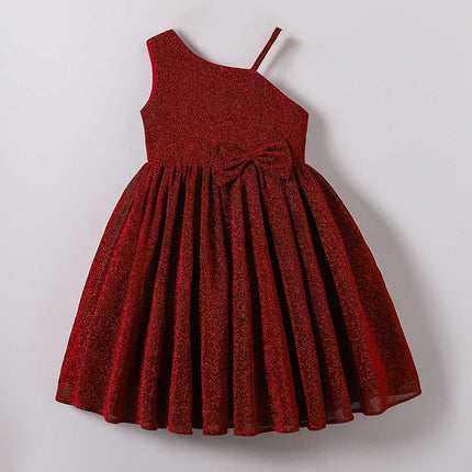 Girl's Korean Zari Lycra Frock Dress for Girls 2-3-YEAR