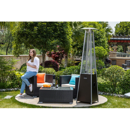 Quartz Glass Tube Patio Heater Visual Flame Heater