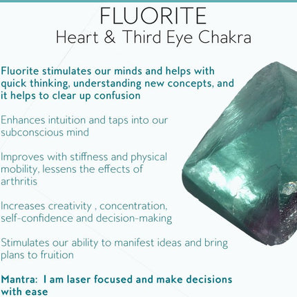 Rainbow Fluorite & Crystal Quartz Stretch Bracelet! Natural Gemstones!