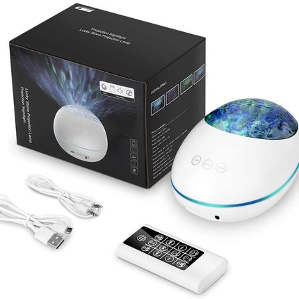 Ocean Wave Projector Night Light Bluetooth Music Player