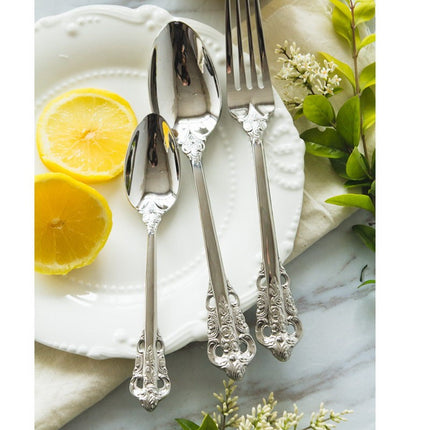 Tableware 304 Stainless Steel Retro Relief Silver