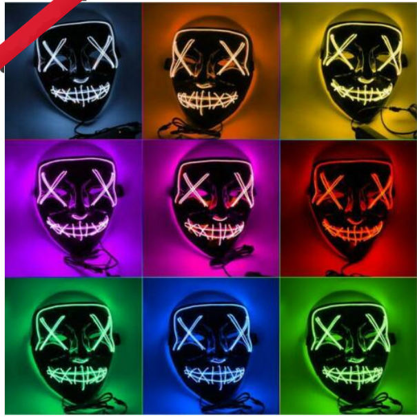 Neon Stitches Mask Halloween Cosplay Mask