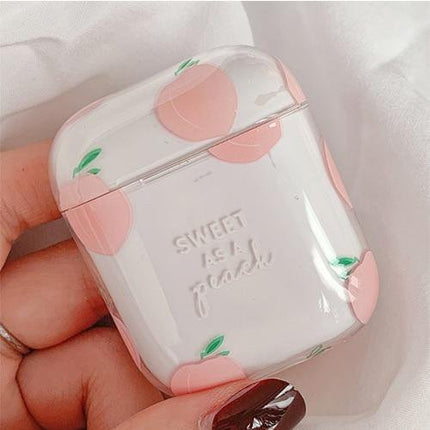 Cherry Transparent Apple AirPods Case