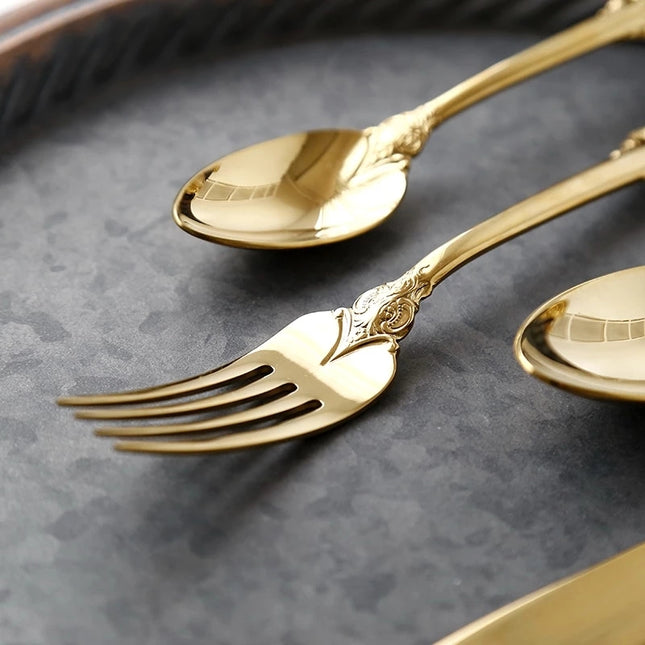 Palace Tableware 304 Stainless Steel Retro Relief