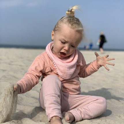 Scarf-bib , light pink